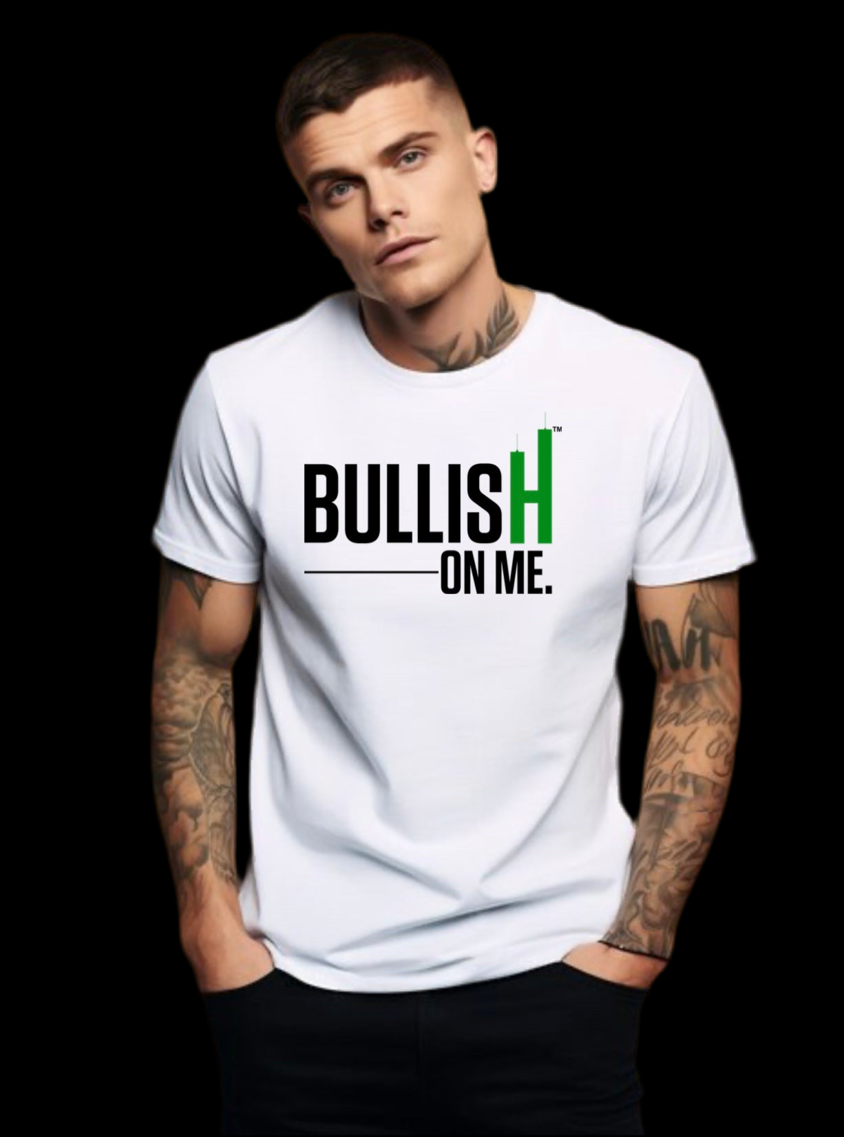 "BULLISH ON ME" Candle Stick Design | Investor Mindset Tee | Trading Crypto, Stock, Forex or HODL